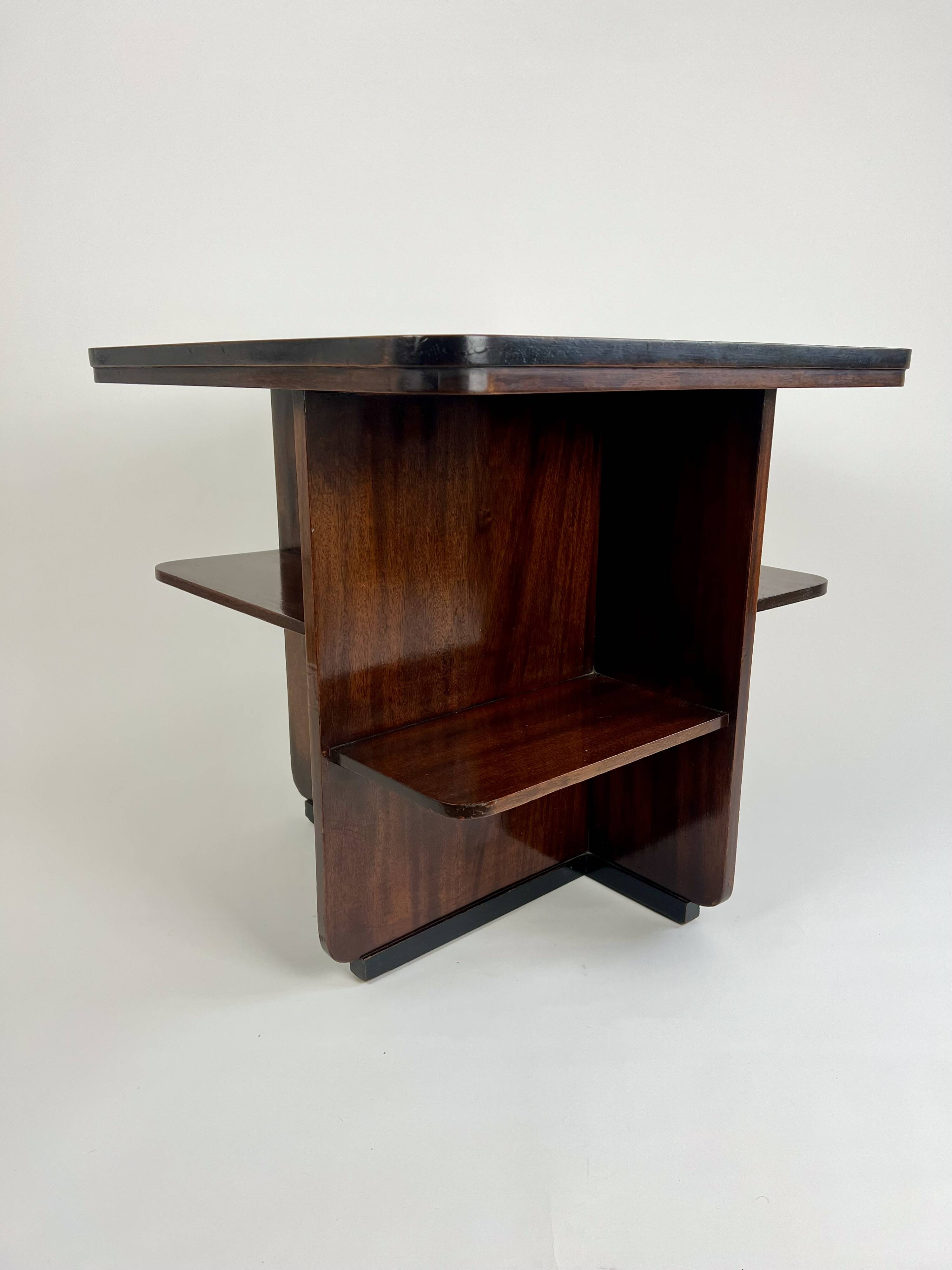 Antique art deco book / side table by Waring & Gillow, England c.1930