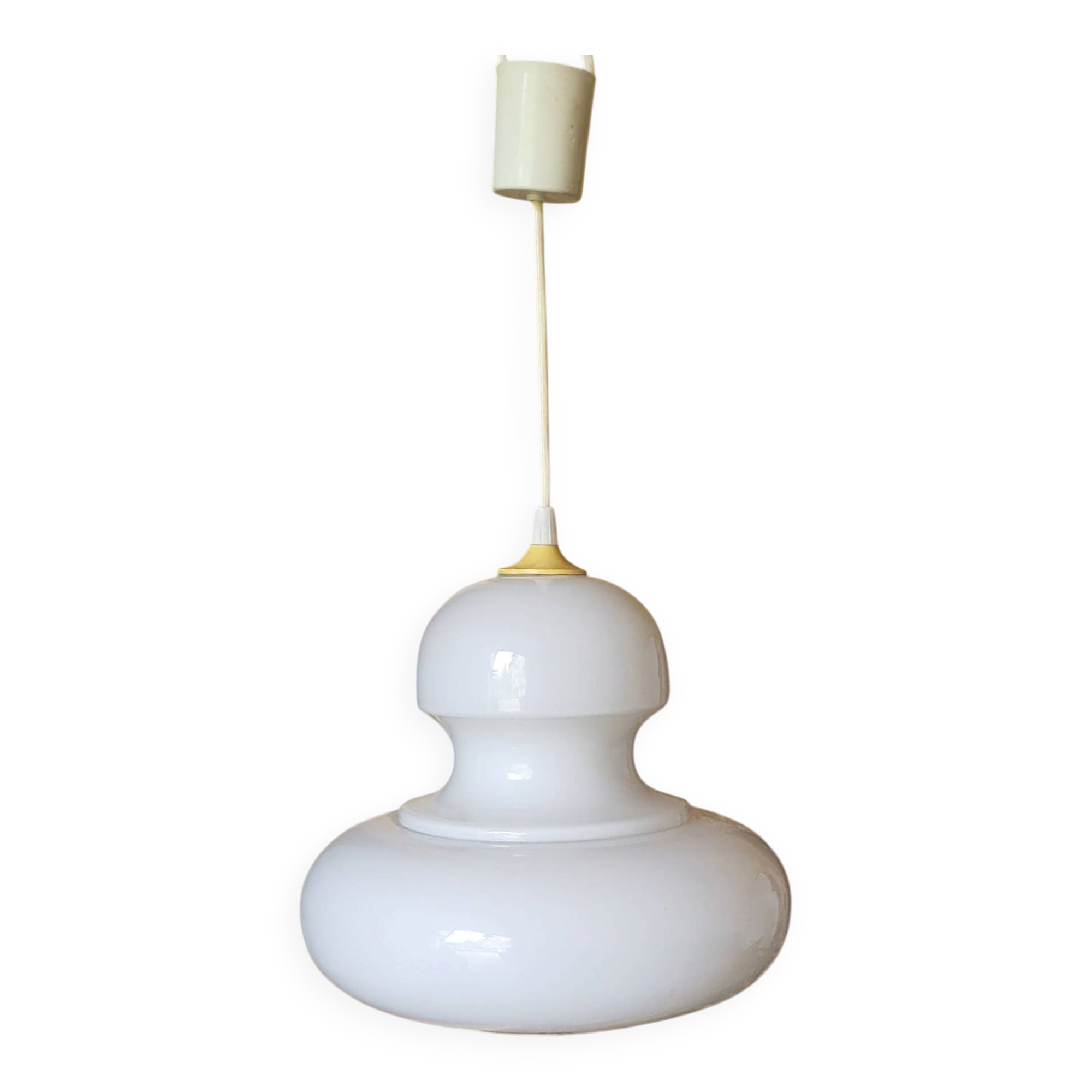 Suspension en verre opalin 1970's