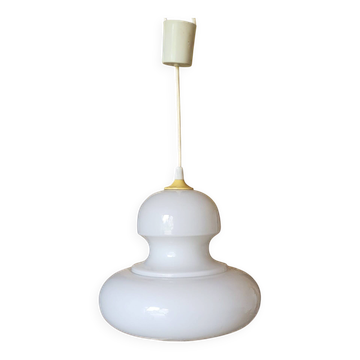 Suspension en verre opalin 1970's