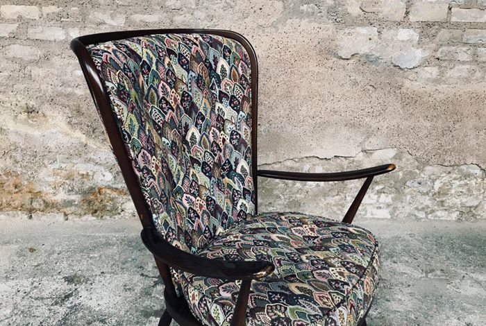 Fauteuil en orme Ercol Windsor 1956 Luciano Ercolani