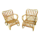 Paire fauteuils rotin vintage