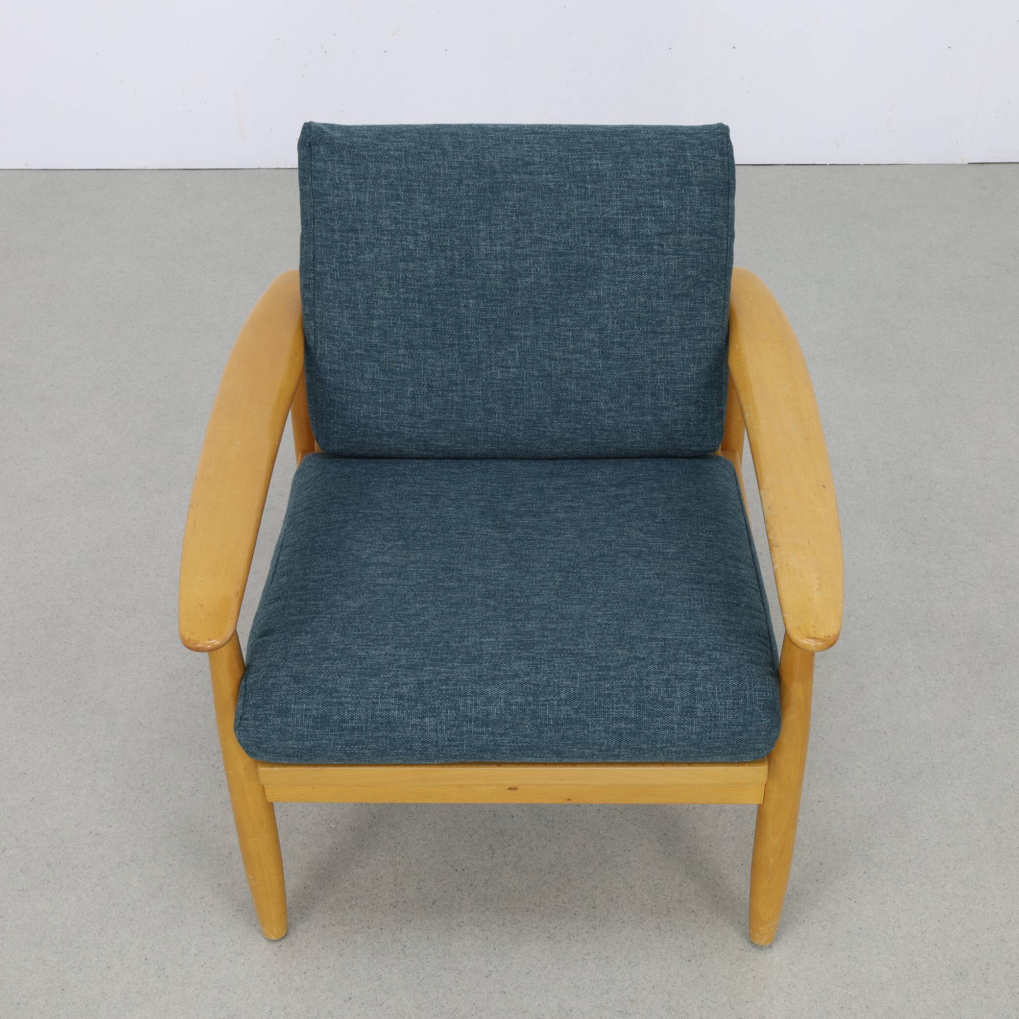 Vintage danish lounge chair, 1970s new upholstery