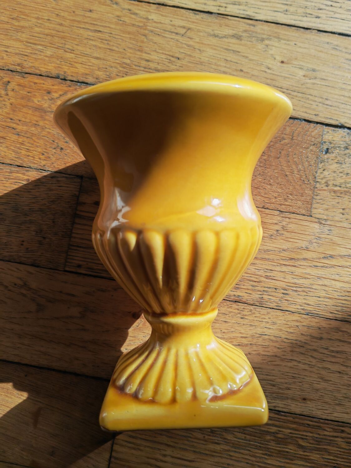 Mustard yellow Medici vase