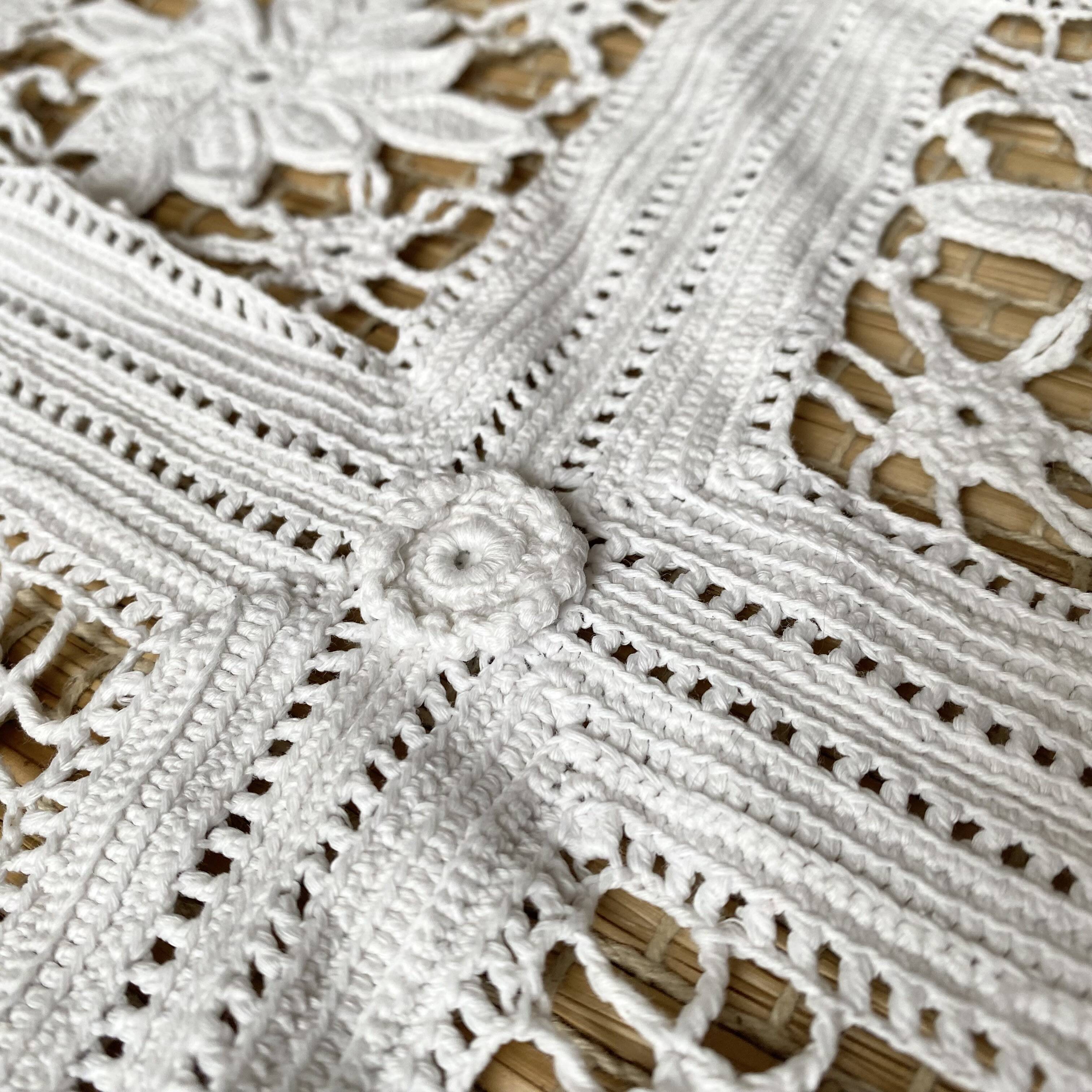White crochet blanket 160X170