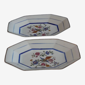 Lot de 2 plats octogonals