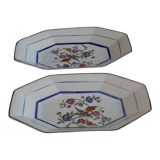 Set of 2 octagonal dishes