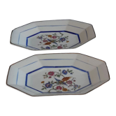 Set of 2 octagonal dishes