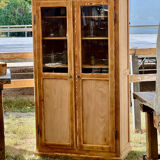 Antique pharmacy display case