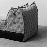 Poltrona in tessuto bonzo guzzetti aba anni ’70 vintage modernariato