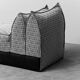 Fauteuil en tissu bonzo guzzetti aba 1970 vintage modernisme
