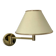 Vintage adjustable wall lamp, brass and beige fabric, France 1970