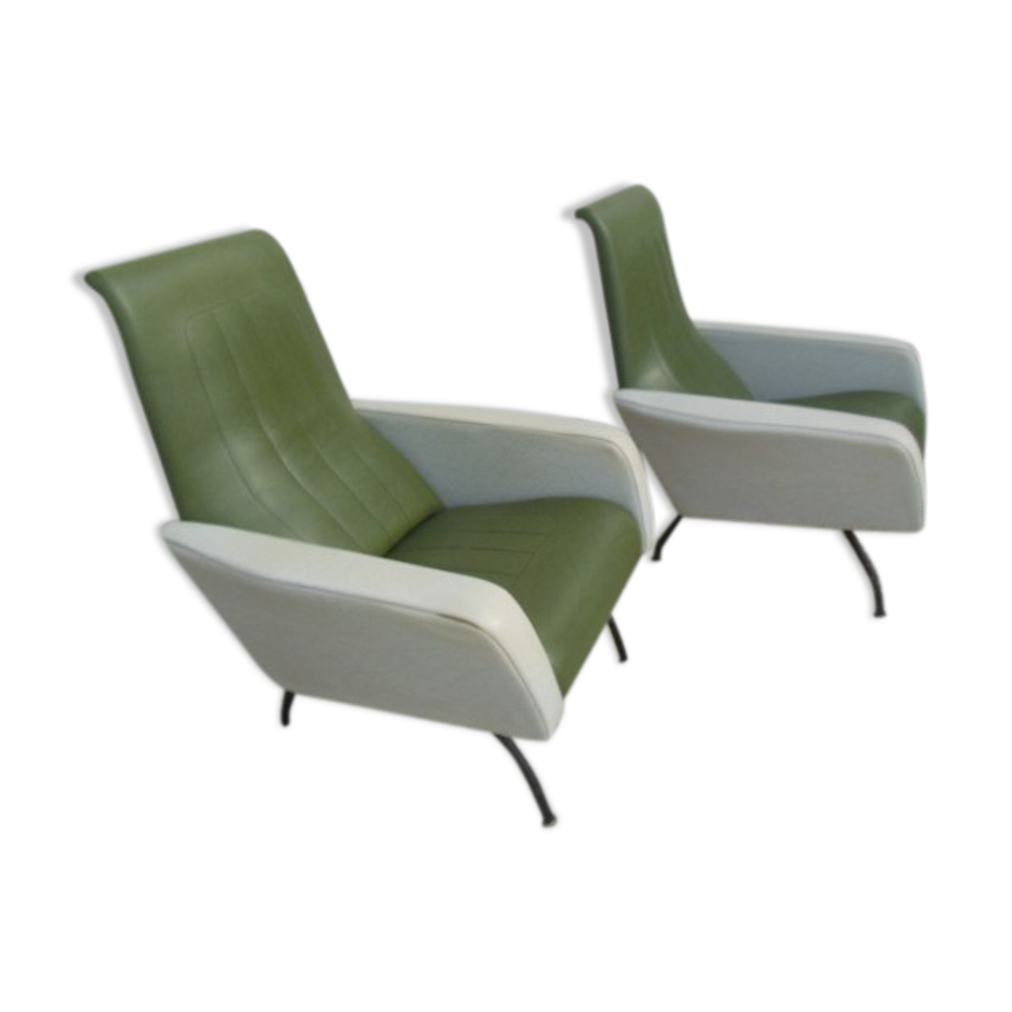 Lot of 2 vintage armchairs