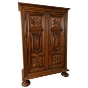 Louis XIII Walnut Carved and Moulded Wardrobe – 17th century