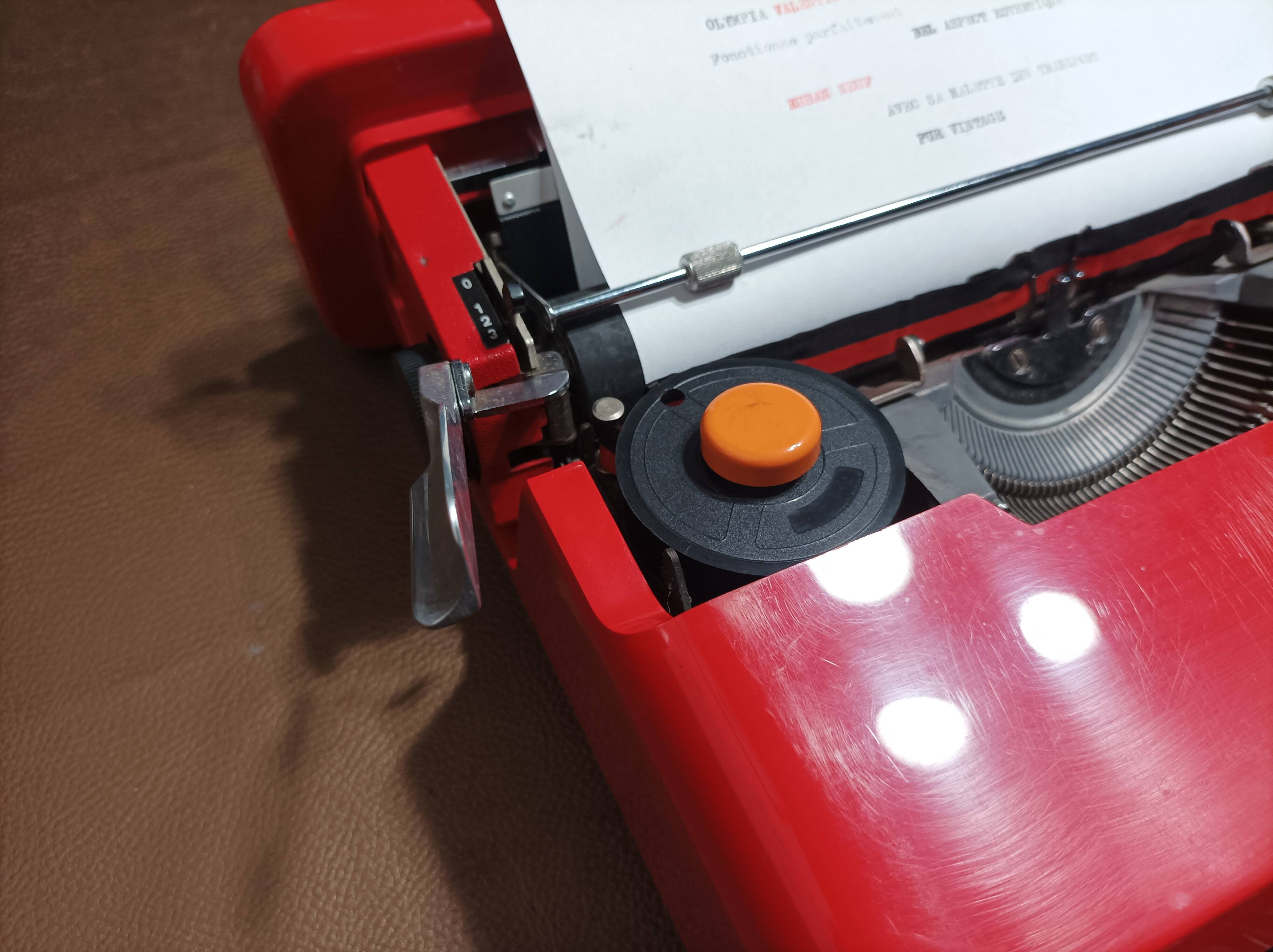 Olivetti Valentine red typewriter