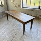 Pine and oak + walnut farmhouse table 1950