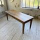 Pine and oak + walnut farmhouse table 1950