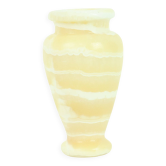 Small Vintage Vase Egyptian Marble Sinai Pearl 1980s