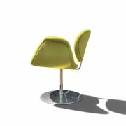 Little Tulip armchair by Pierre Paulin for Artifort in green fabric.