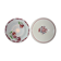 Tulip plates and garnet red bouquet