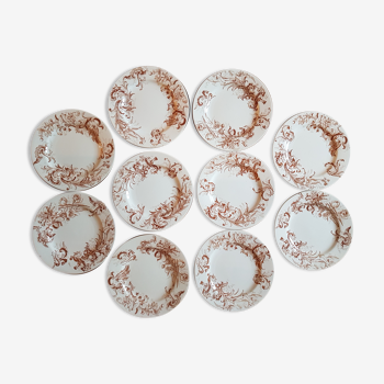 10 Luneville dessert plates