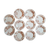 10 assiettes à dessert Luneville