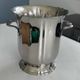 Stainless steel champagne bucket by Guy Degrenne, antique metal decoration - accessory