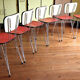 Table et chaises rockabilly en Formica structure Eiffel.
