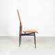 Fasem dinner chairs S44 in cognac red leather, 1990's