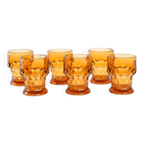 Set of six glasses, Italian design, 1970s, made in Italy