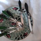 Cutlery set x8 Laure Japy silver metal and wood
