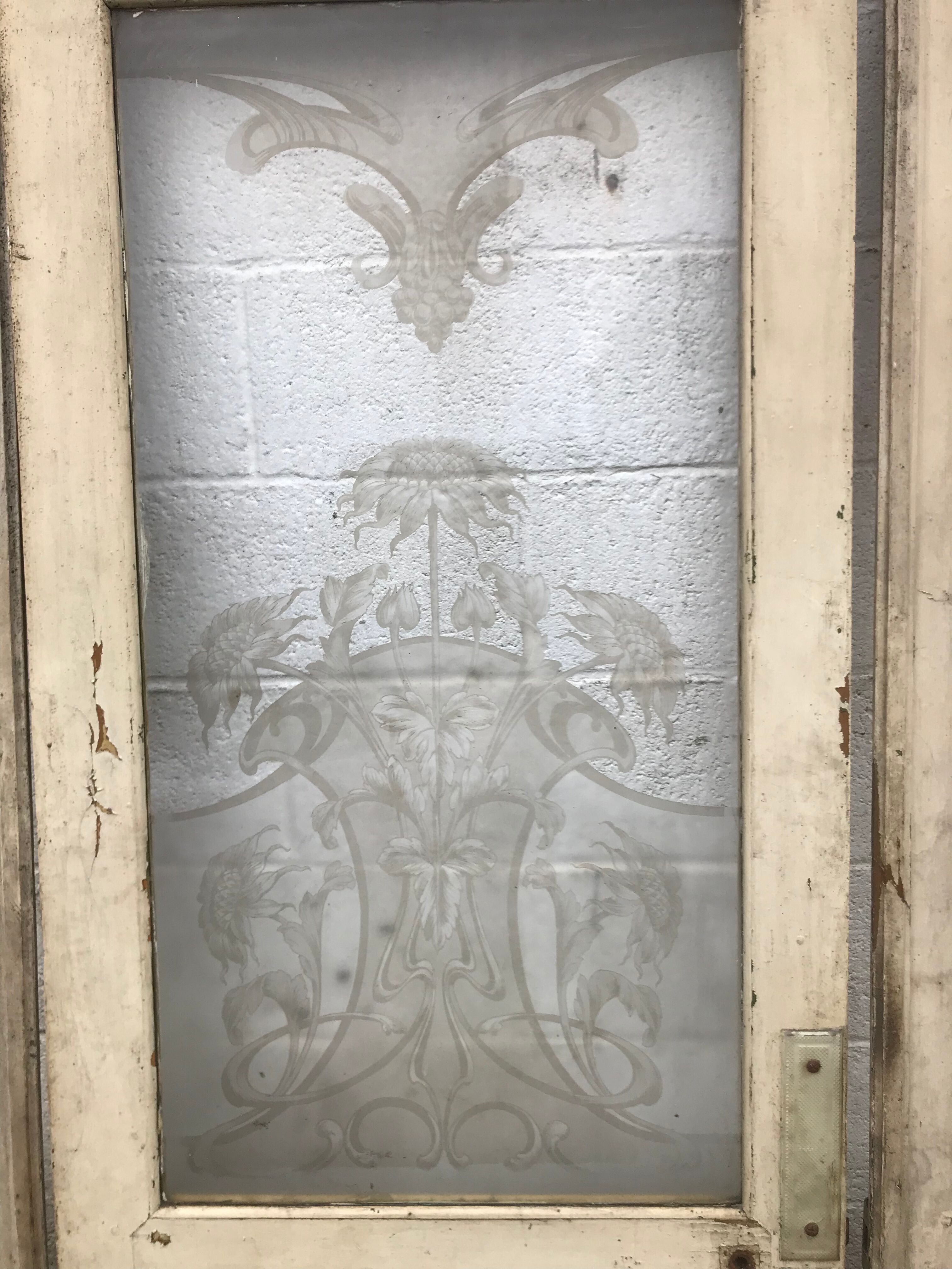 Three-door series engraved with acid