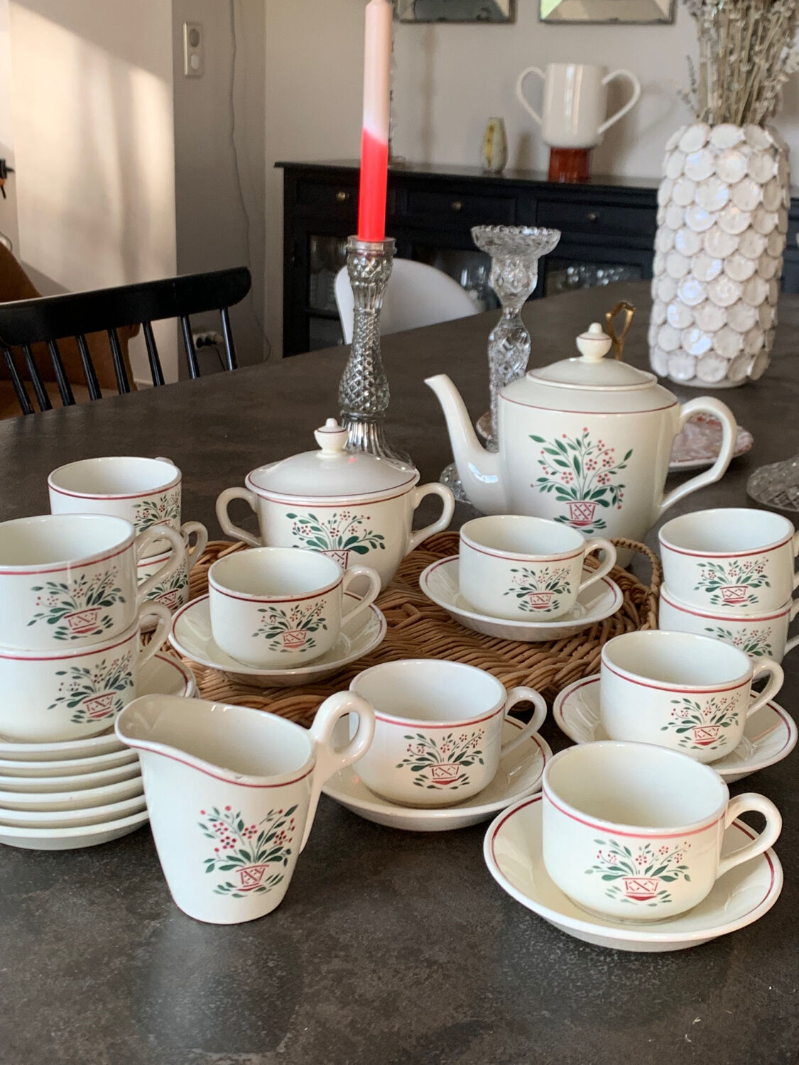 Vintage HB Creil et Montereau coffee service