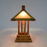 Set of 2 bamboo table lamps 1960s