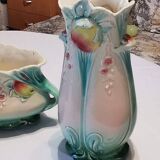 Rare de bruyn fives de lille - beautiful set in slip (art nouveau circa