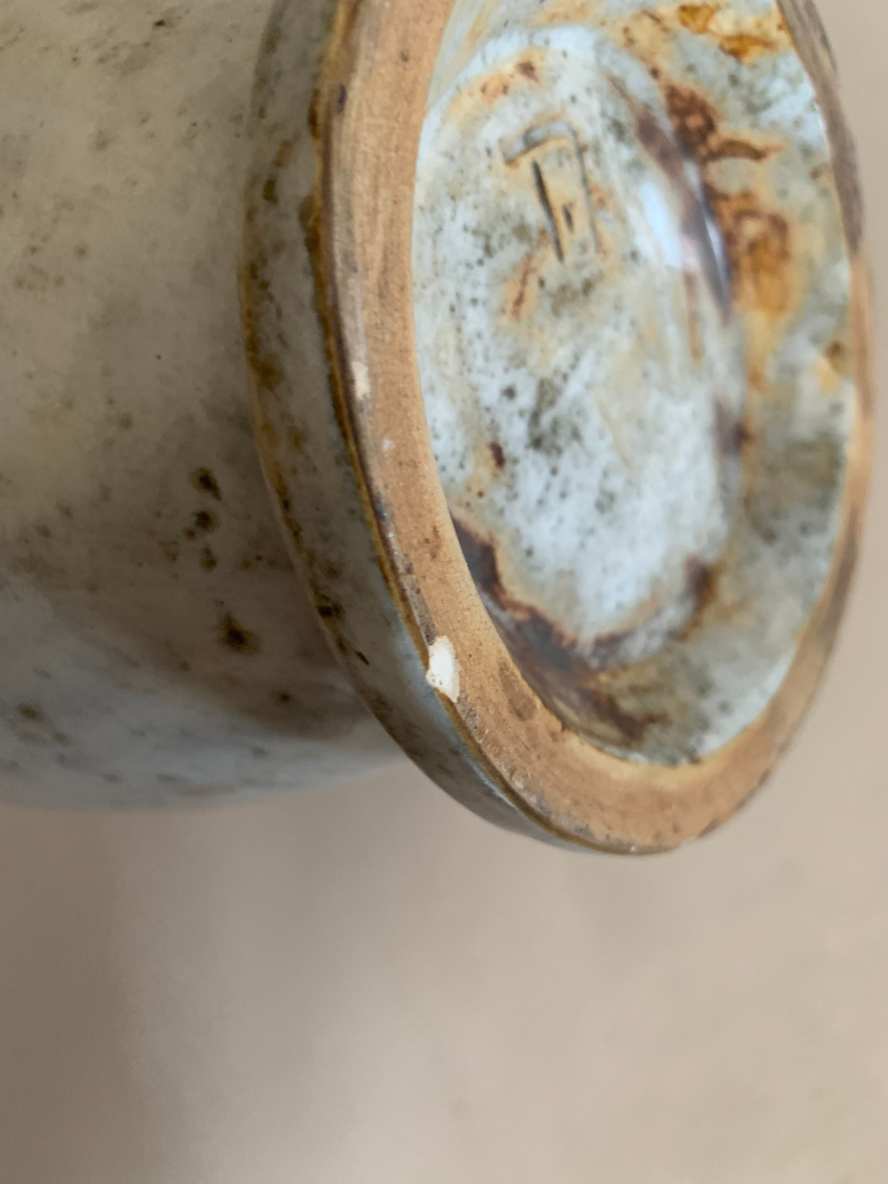 Old glazed stoneware vase