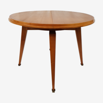 Table ronde en hêtre par Robert Debieve pour Minvielle 1960