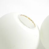 1960s Space Age brass ceiling lamp with 8 glass balls by Kaiser Leuchten