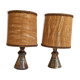 Pair of Courjault ceramic lamps