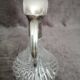 Glass and silver metal wine carafe