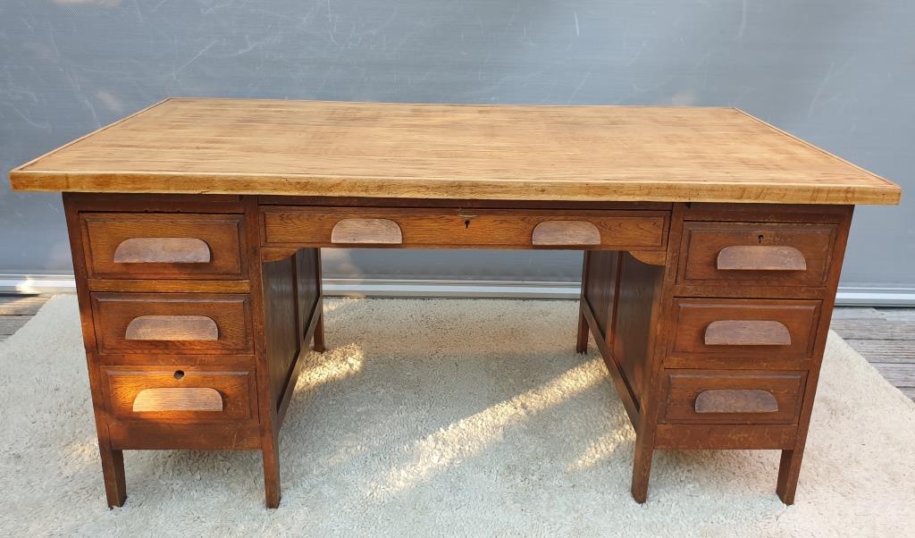 Minister's desk 1930 parquet oak