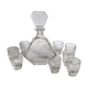 Crystal whisky decanter and 8 glasses