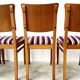 6 striped fabric chairs from the 1950s