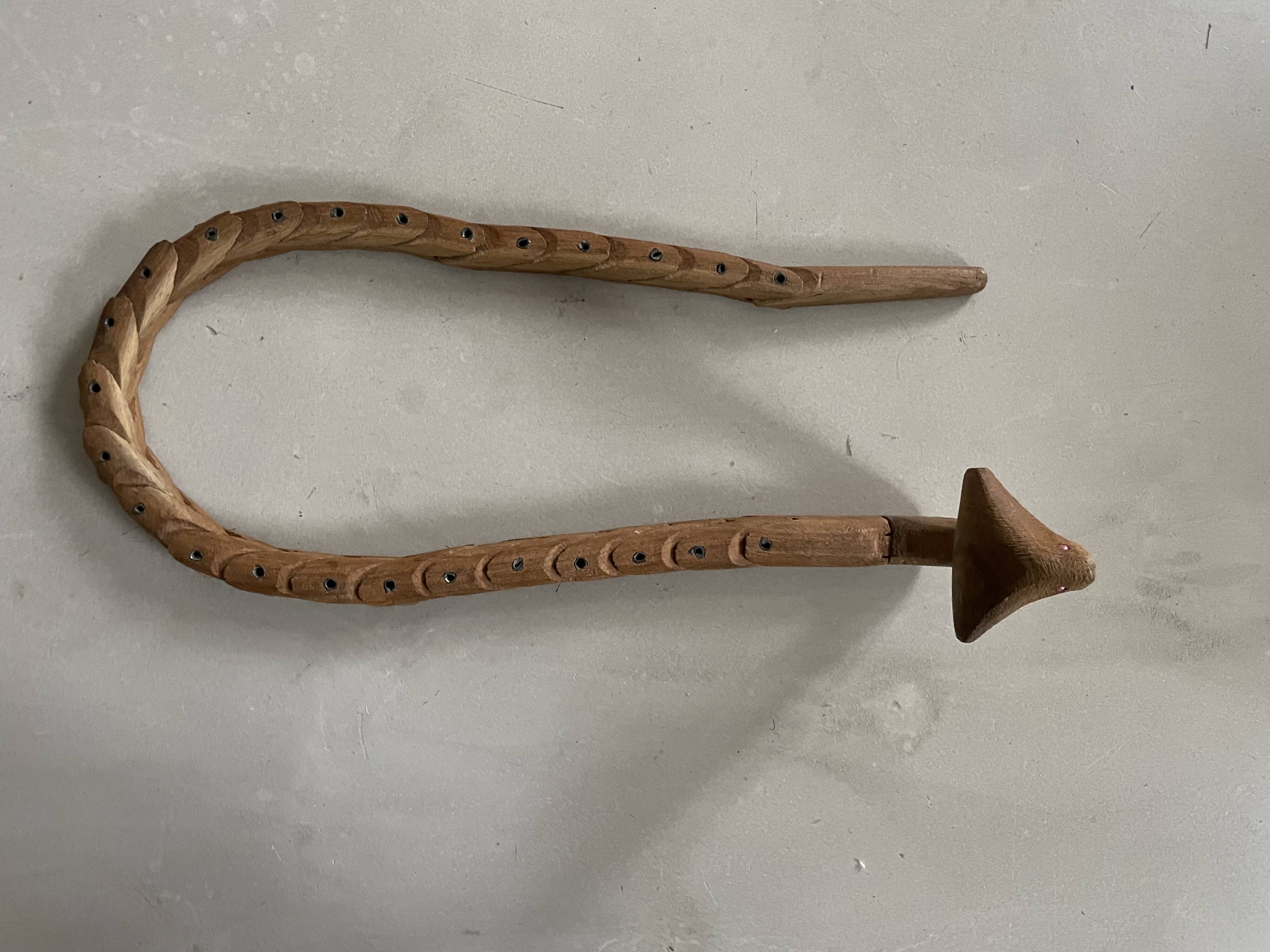 Articulated wooden snake