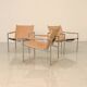 3 "SZ02" armchairs in natural beige leather by Martin Visser for Spectrum 60's