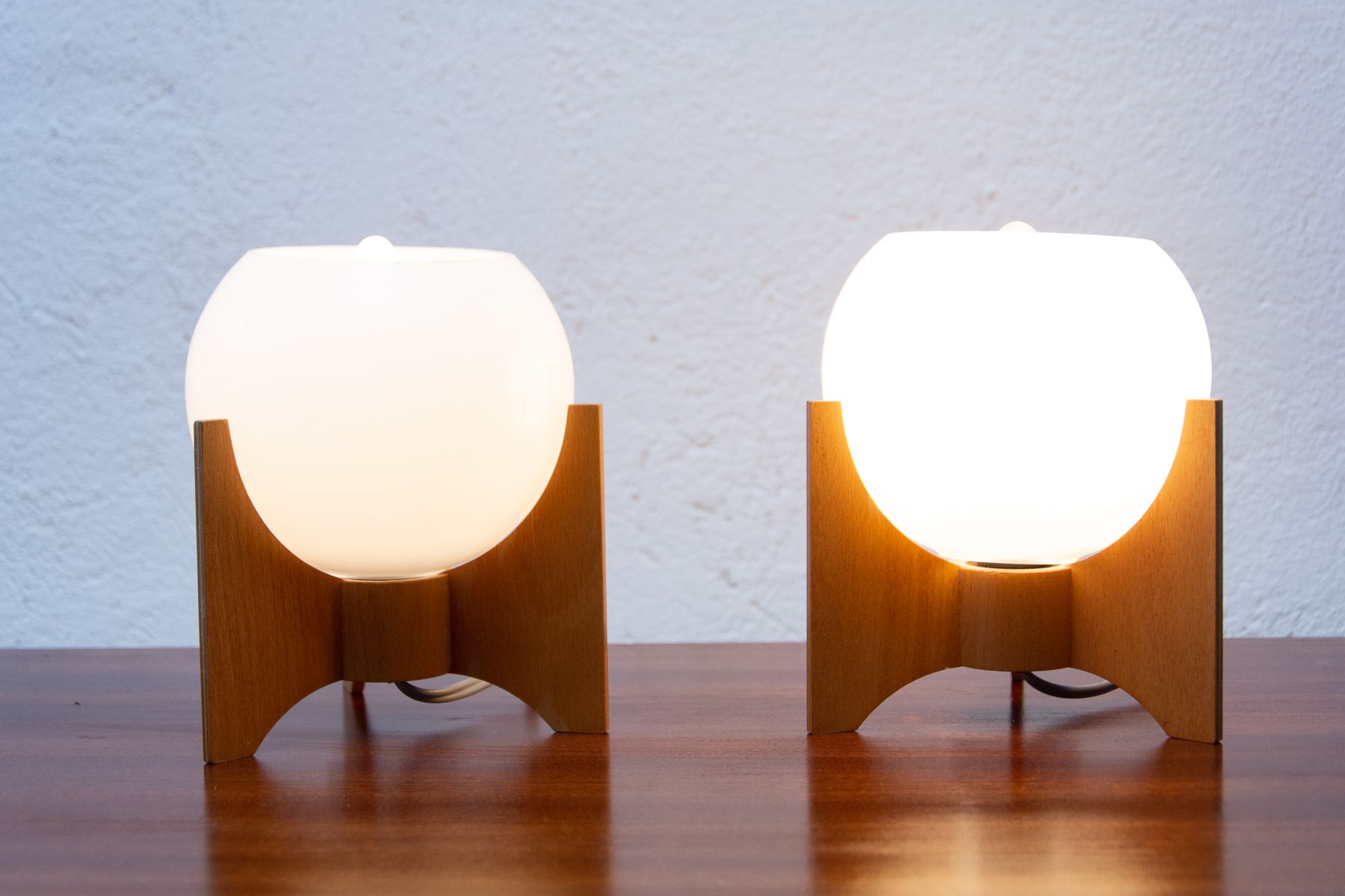Table lamps Drevo Humpolec, Czechoslovakia, 1970