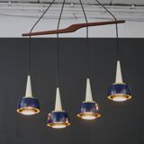 Very rare chandelier by Danish Voss Belysning  - Denmark 1950s