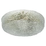 Round Frosted Glass Ceiling Light Murano, Kaiser, Germany, 1970s