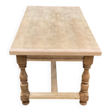 Renovated extendable farmhouse dining table in oak, 20th century, 170-250cm.