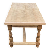 Table à manger de ferme extensible rénovée en chêne 20ème 170-250cm