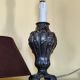 Pied de lampe art nouveau en étain - fausse bougie
